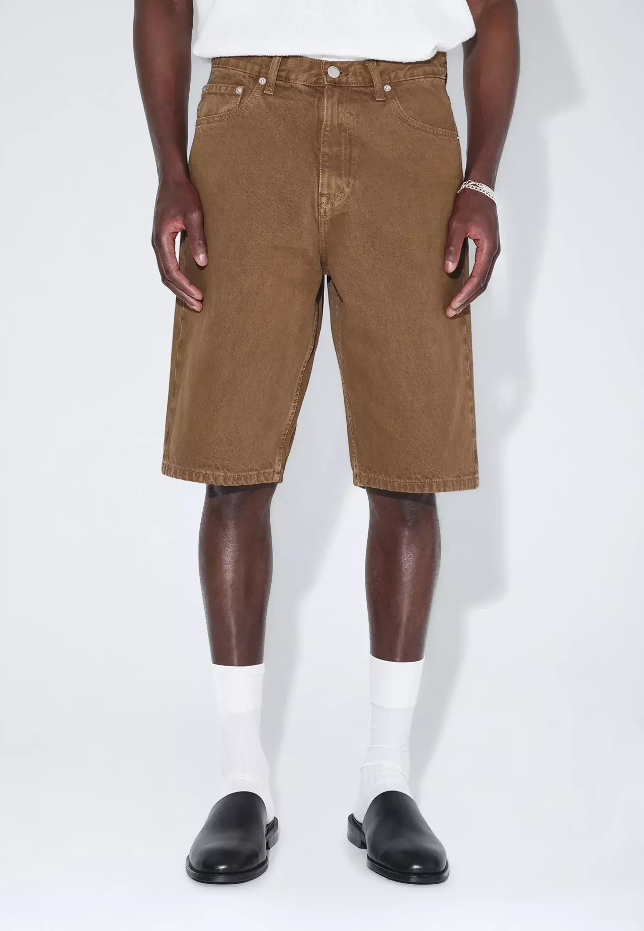 Dr.Denim Omar Shorts Washed Teak Herren Denim braun